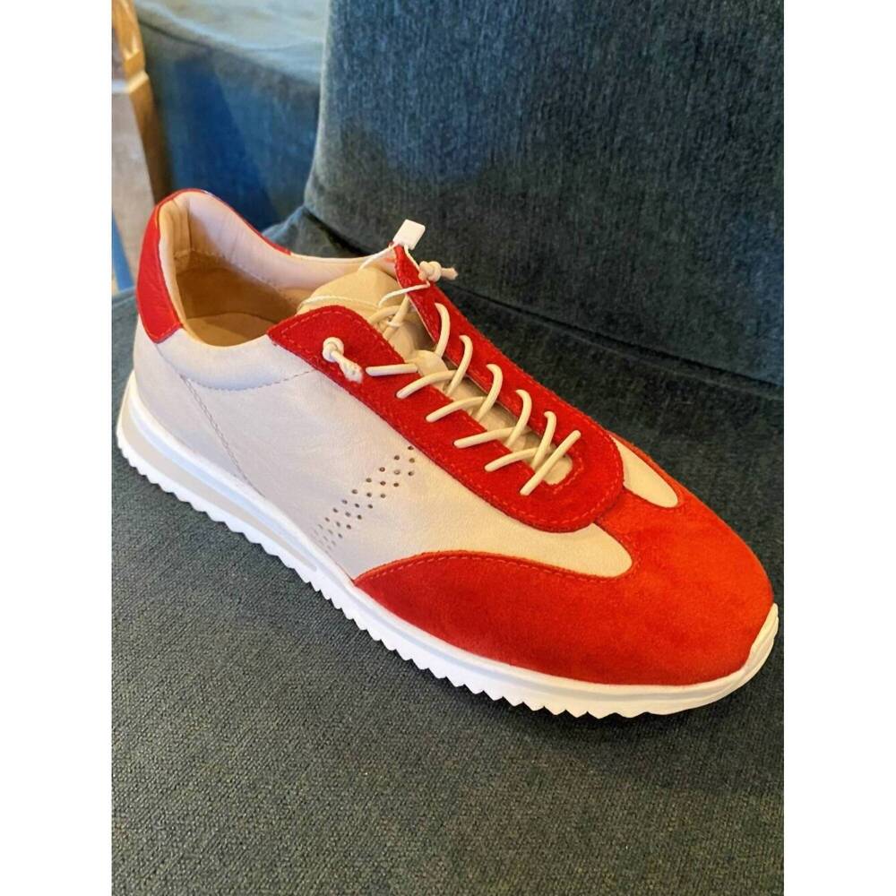 NEW GELATO women's sam sneakers in red suede
